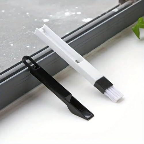 Versatile Window Slot Cleaning Brush, 2 in 1 Groove Gap Cleaning Brush Broom for Keyboard Drawer Cabinet Door Lamp Groove