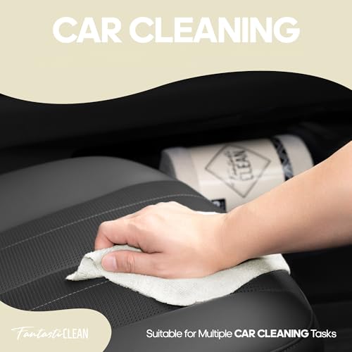Fantasticlean Microfiber Cleaning Cloth Roll 4 Rolls 240 Pack, Tear Away Paperless Towels, 8" x 8", Reusable Washable Rags, House Kitchen, Pet, Office, Indoor Outdoor, Compact and Portable (Off-White) - color: 4 Off-white