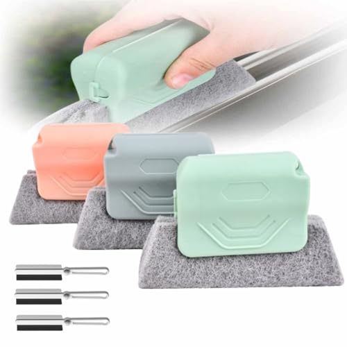 Window Groove Cleaning Brush,2024 New Hand-held Magic Window Track Cleaner Tools Set,Groove Cleaning Brush Window or Sliding Door for Sliding Door, Sill, Tile Lines, Shutter (3 PCS) - color: 3 Pcs