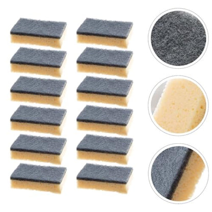 DOITOOL 12pcs Dual-Sided Kitchen Cleaning Sponges Set Non-Scratch Dish Washing Scrubber for Household Multi-Purpose Use