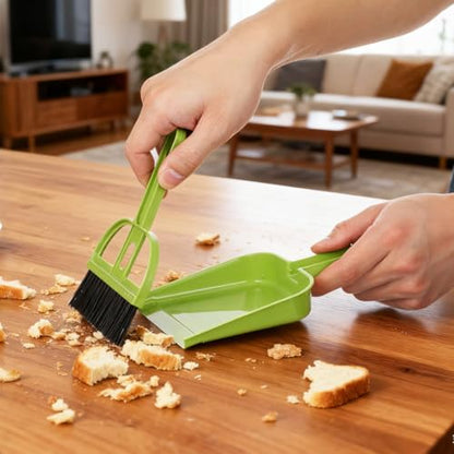 DECHOUS 6 Pack Mini Broom and Dustpan Set Desktop Cleaning Brush Set with Soft Bristles and Pointed Bristles for Desk Keyboard Windowsill Counter Home Office Sweeping Tools
