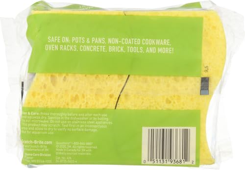 Scotch-Brite Heavy Duty Scrub Sponge, 6 Kitchen Sponges for Tough Messes - Lasts 3X Longer*, Perfect for Cast Iron Skillets & Outdoor Grills, Flexible & Durable Construction (Pack of 6) - size: 6 Scrub Sponges (Pack of 6)