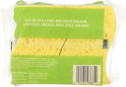 Scotch-Brite Heavy Duty Scrub Sponge, 6 Kitchen Sponges for Tough Messes - Lasts 3X Longer*, Perfect for Cast Iron Skillets & Outdoor Grills, Flexible & Durable Construction (Pack of 6) - size: 6 Scrub Sponges (Pack of 6)