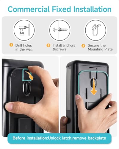 AIKE Wall Mount Foaming Soap Dispenser for Commercial Bathrooms,40 oz Large Capacity AK1007F,Black - color: Black