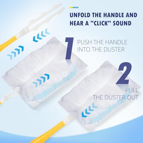 30 Count Duster Refills Compatible with Dusters 180° Handle Dusters, 180° Heavy Duty Multi-Surface Duster Replacement with 1 Standard Handle, Unscented - color: 30 Count