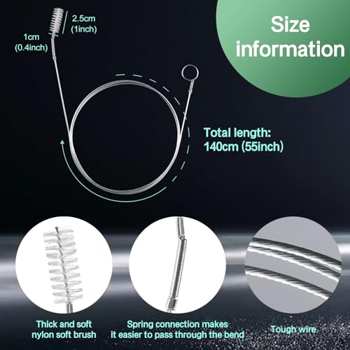 Pipe Cleaner 12 Pcs/Set, Refrigerator Cleaning Tool, Nylon Straw Cleaner Brush, Tube Cleaner Long Pipe Cleaners, Professional Tube Cleaning Brush Set, That Meets Daily Needs