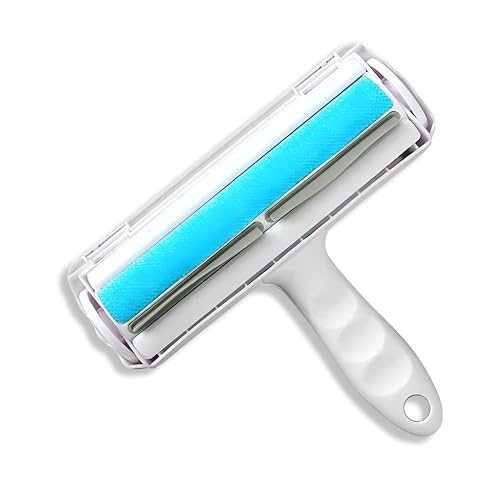 Portable Pet Hair Remover | Reusable Lint Roller for Cat and Dog | Hair Remover for Furniture, Couch, Carpet, Clothing, Seat and Bedding (Blue) - color: Blue