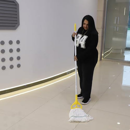 Midoneat Commercial Mop Bucket with Side Press Wringer on Wheels, 35Qt,Yellow Including One Commercial Mop - size: 35