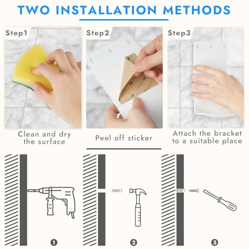 Dispenser Drip Tray Wall Mount Soap Dispenser Bracket,Laundry Detergent Drip Catcher Prevent Dripping and Spraying(White) - color: White