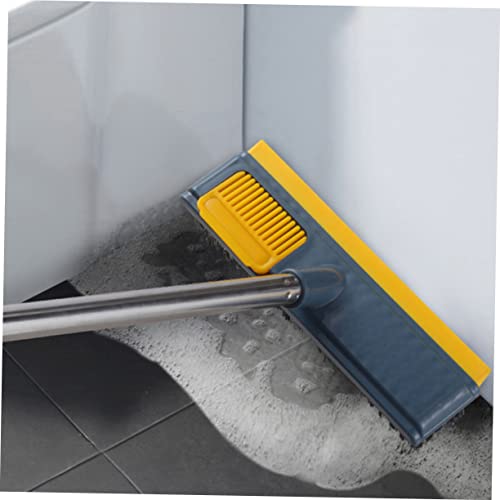 Rubber PET Hair Broom 2-in-1 Floor Scrubber Squeegee Portable Detail Hair Remover for Hardwood Tile and Carpet Cleaning