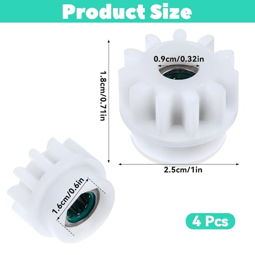 Larrel 4 Pcs Spin Mop Replacement Parts, Pedal Bearing Replacement for Ocedar Mop Bucket One Way Clutch Gear Sprockets Repair Compatible with 90% Rotation Mops Bucket on The Market