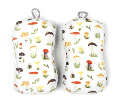 MÜkitchen Premium Microfiber Sponge Set for Dishes and Cleaning, 2 Pack, Printed (Shrooms) - color: Shrooms