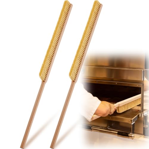 Maxdot 2 Pcs 51 Inch Giant Oven Brush Pizza Stone Brush with Long Handle for BBQ Grill Cleaning, Outdoor Oven Accessories - size: 51 Inch