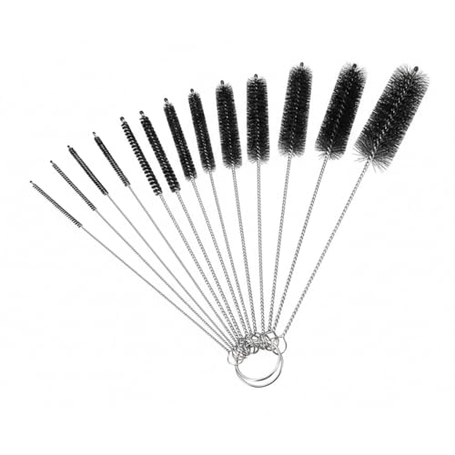 Long Handle Bottle Cleaning Brush for Narrow Neck Containers, Durable Nylon Bristles, Blue - size: 14.96 x 5.91 x 1.57 in