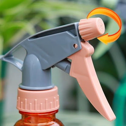 Plastic Plant Spray Bottle, 500ml Adjustable Nozzle Superfine Spray Hair Spray Bottles Garden Sprayer Lawn Sprayer Plant Water House Plant Watering Can for Flowers, Plants (Orange) - color: Orange