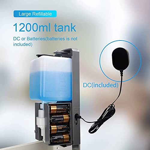 Soap Dispenser,Touchless Automatic Foaming Hand Sanitizer Dispenser Wall Mount, 40oz Motion Sensor Foam Liquid Refill Bottle Sanitizer Dispensing for Bathroom Kitchen Home - color: 1406