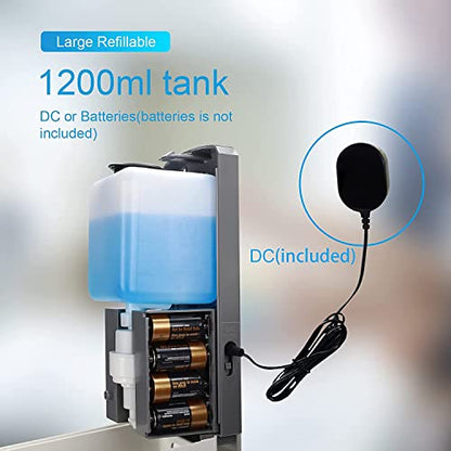 Soap Dispenser,Touchless Automatic Foaming Hand Sanitizer Dispenser Wall Mount, 40oz Motion Sensor Foam Liquid Refill Bottle Sanitizer Dispensing for Bathroom Kitchen Home - color: 1406