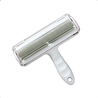 Reusable Pet Hair Remover & Lint Roller – Washable, Portable Tool for Dog & Cat Hair Removal on Clothes, Furniture, Carpet & Car – Effective Roller for Easy Fur & Lint Removal (Grey) - color: Gray