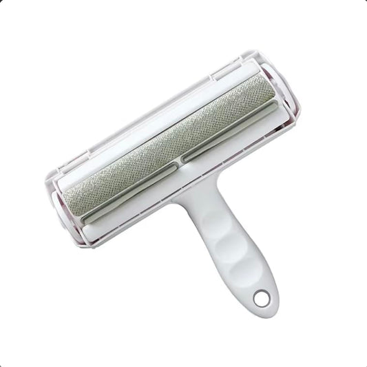 Reusable Pet Hair Remover & Lint Roller – Washable, Portable Tool for Dog & Cat Hair Removal on Clothes, Furniture, Carpet & Car – Effective Roller for Easy Fur & Lint Removal (Grey) - color: Gray