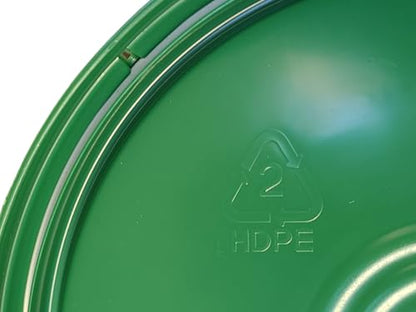 2 Gallon Bucket with Lid & Handle Food Safe BPA Free PolyEthylene Plastic HDPE Leak Proof Seal Heavy Duty Storage Container Pail 75mil Metal Handle Premium Quality Buckets FDA Compliance (Green) - color: Green