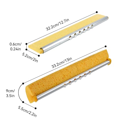 Cellulose Sponge Pop Up Sponge Mop with 1 Swop Roller Sponge mop Suitable for Wood, Ceramic Tiles and Other Flat Floors (1 Handle and 1 Heads) (red Light) - color: Red Light