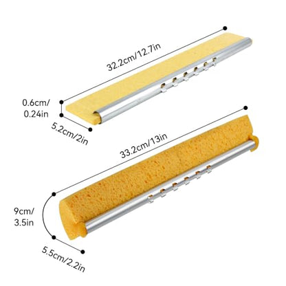 Cellulose Sponge Pop Up Sponge Mop with 1 Swop Roller Sponge mop Suitable for Wood, Ceramic Tiles and Other Flat Floors (1 Handle and 1 Heads) (red Light) - color: Red Light