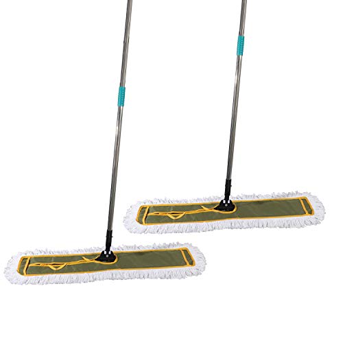 OFO 36inch Industrial Commercial Dust Mop 2 Sets //Heavy Duty Dust Mop // 63inch Length Stainless Steel Handle //Easily Clean Large Area Factory,Shopping Mall,Garage - style: 36 Inch