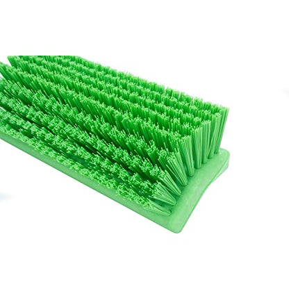 SPARTA 40423EC75 Plastic Floor Scrub Brush, Wall Brush, Equipment Brush With Nonabsorbent Bristles For Industrial Kitchens, Hospitals, Commercial Cleaning, 4 Inches, Lime, (Pack of 2) - color: Lime
