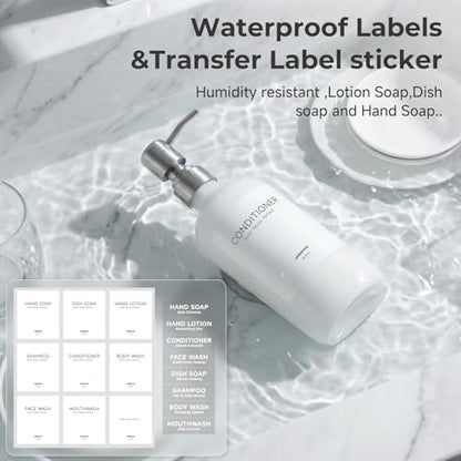 White Glass Dish Soap Dispenser Set for Kitchen, Hand and Dish Soap Dispenser with Stainless Steel Pump & Resin Tray, Perfect for Kitchen,Hotel Rental-Modern Soap Dispenser for Bathroom - color: Matte White