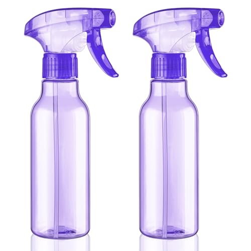 Cosywell Empty Spray Bottles 8.8oz/260ml 2 Pack Plastic Spray Bottle for Cleaning Mist/Stream Refillable Container Water Spraying Bottle for Cooking Hair Care Essential Oils(Purple) - color: E-Purple