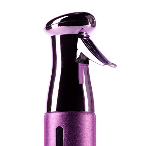 Colortrak Luminous Spray Bottle, 250ml/8.5oz Bottle with Full 360° Distribution, Easy-Use Pump, Quick View Window to Monitor Water Level, Eco-Friendly, Lilac - color: Lilac