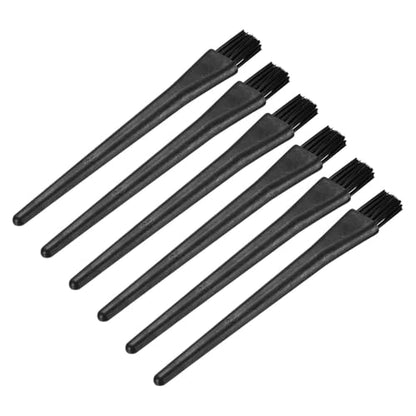 HARFINGTON 6pcs Antistatic Brush 20x15mm Portable PP Handle Nylon Anti Static Cleaning ESD Brushes for Electronics Computer Keyboard, Black