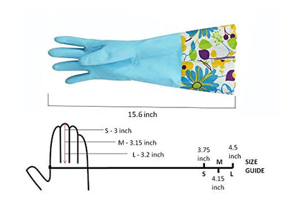 Finnhomy Unisex Adult Household Gloves, Pink/Blue, Large Pack Of 2 US - color: Pink/Blue, size: Large (Pack of 2)