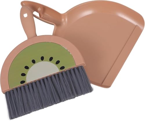 Small Dustpan and Brush Set, Kiwi Mini Dustpan and Brush Whisk Broom,Kiwi - color: Kiwi