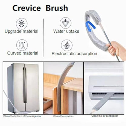 Microfiber Feather Duster 4-in-1 Kit, Dusters for Cleaning, Duster with Extension Pole 100 Inches, Cobweb Duster, Microfiber Dusters for High Ceilings and Fans, Blinds, Cars and Furniture