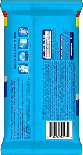 Windex Wipes Glass Cleaning, Pre-Moistened Glass and Surface Wipes to Clean Home Surfaces, Household Essentials, Original Scent, 38 Count (Pack of 12) - size: 38 Count (Pack of 12)