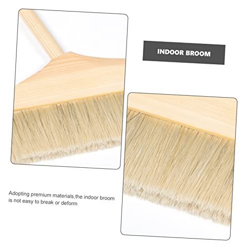 Indoor Soft Bristle Broom Long Handle Carpet Rake for Fluffing Dusting Pet Hair Removal