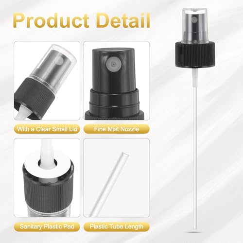 uxcell Spray Top 12Pcs 28/410 Plastic Fine Mist Reusable Replacement Black | Spray Bottle Pump Plastic Top Reusable Replacement for Cosmetic Perfume and Body Sprays Bottle - color: Black, size: 28/410