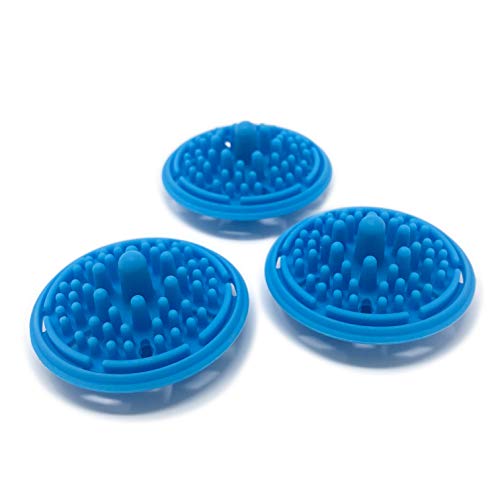 Paint Puck Paint Brush Cleaner (3-Pack, Blue) – Reusable Silicone Insert with Suction & Nubs for Cleaning Acrylic, Oil & Watercolor Brushes – Fits Cups for Classroom, Studio & Home Use - color: Blue