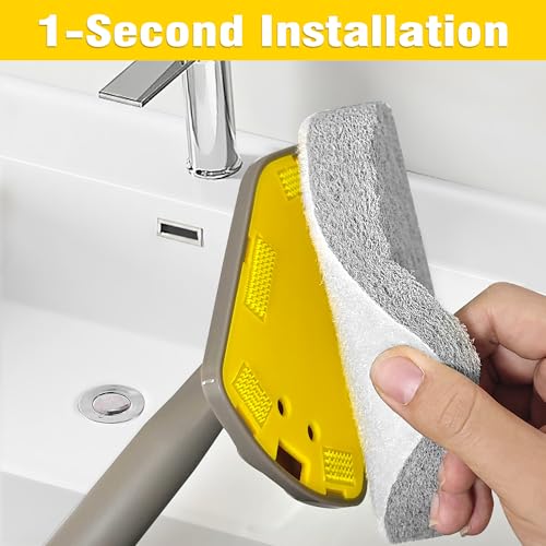 NEWE Shower Scrubber Refill Pads, Tub Tile Scrubber Replacement Head for Cleaning Bathroom Bathtub Sink Toilet (2pcs Scouring Pad) - color: Gray