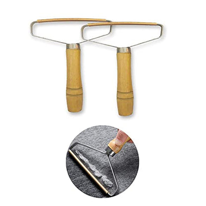 Carpet Pet Hair Remover, Portable Wooden Handle Lint Roller, Carpet Brush | Lint Remover with Double Sided Metal Scraper, Carpet Rake, Hair Scraper For Carpet, Suits Indoor Carpet, Car Carpet,2 Pcs - color: 2 Pcs