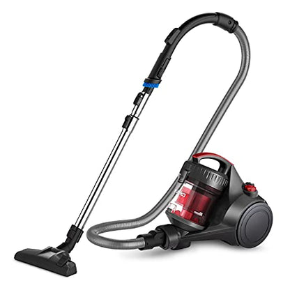 Eureka Bagless Canister Vacuum Cleaner, Lightweight Vac for Carpets and Hard Floors, Red, Whirlwind NEN110D - color: Red