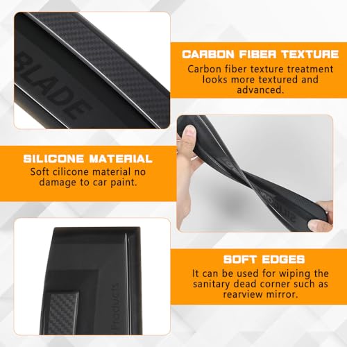 Car Window Squeegee, Silicone Rubber Car Wiper Blades are Integrated for Cleaning Windows, 11.8 Inches Water Scraper Cleaner Universal Automotive Accessories Fit for Cars, SUVs and Trucks