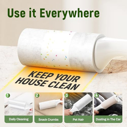 Lint Roller Refills Only, 600 Sheets Lint Rollers with Tough Paper, Ideal for Dog and Cat Hair Removal, Lint Rollers Mega Value Set for Clothes, Carpet & Dust Cleaning - size: 600S-Refills