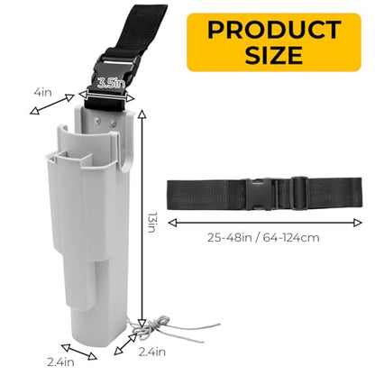 Window Cleaning Side Bucket On a Belt Holster Holds 3 Squeegees and a Washer - color: Grey W/Tools