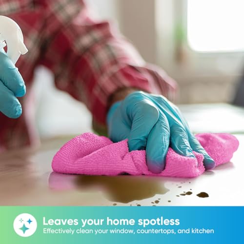 HOMEXCEL Pink Microfiber Cleaning Cloths, 20 Pack Cleaning Rags - Lint Free & Scratch-Free Microfiber Towels for Cars, House & Kitchen, Absorbent Cleaning Towels, 11.5 x 11.5 Inch - color: Pink