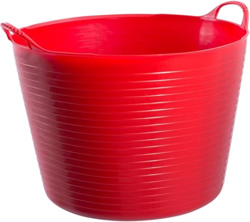 Red Gorilla Large Flexible Plastic Tub, Toy Storage, Laundry, Gardening & More, 38 Liter/10 Gallon, Red - color: Red