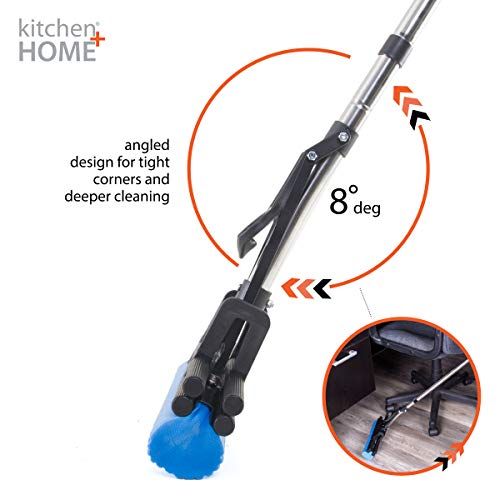 Kitchen + Home PVA Sponge Roller Mop - 11" Quadruple Roller All Purpose Floor Cleaner