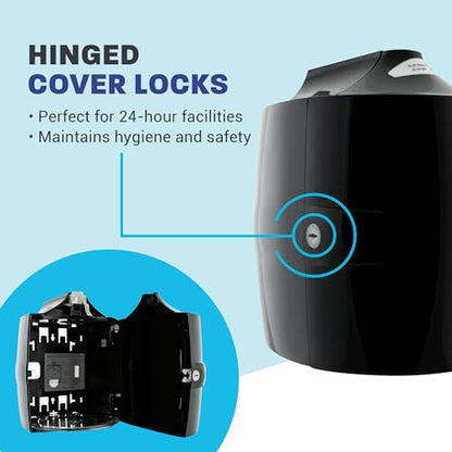 Zogics Wall Mounted Dispenser for Gym Wipes – No-Touch Sanitizing Wipes Dispenser, Mounts Easily to Wall for Quick Access to Disinfecting Wet Wipes (1 Unit) - style: Black