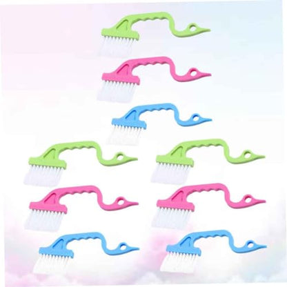 9pcs Swan Shape Window Groove Brush Handheld Cleaning Tool for Window Track Screen and Groove